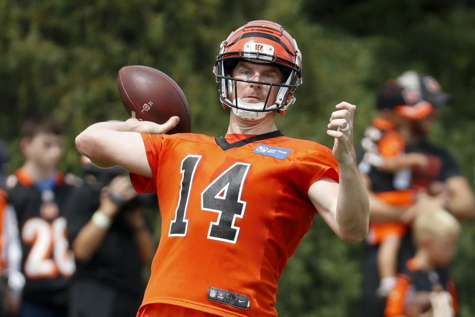 Andy Dalton, approved for use for desperate fantasy players. (AP Photo/John Minchillo)