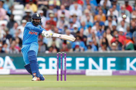 FILE PHOTO: Cricket - England v India - Third One Day International - Emerald Headingley, Headingley, Britain - July 17, 2018 India's Dinesh Karthik in action Action Images via Reuters/Ed Sykes