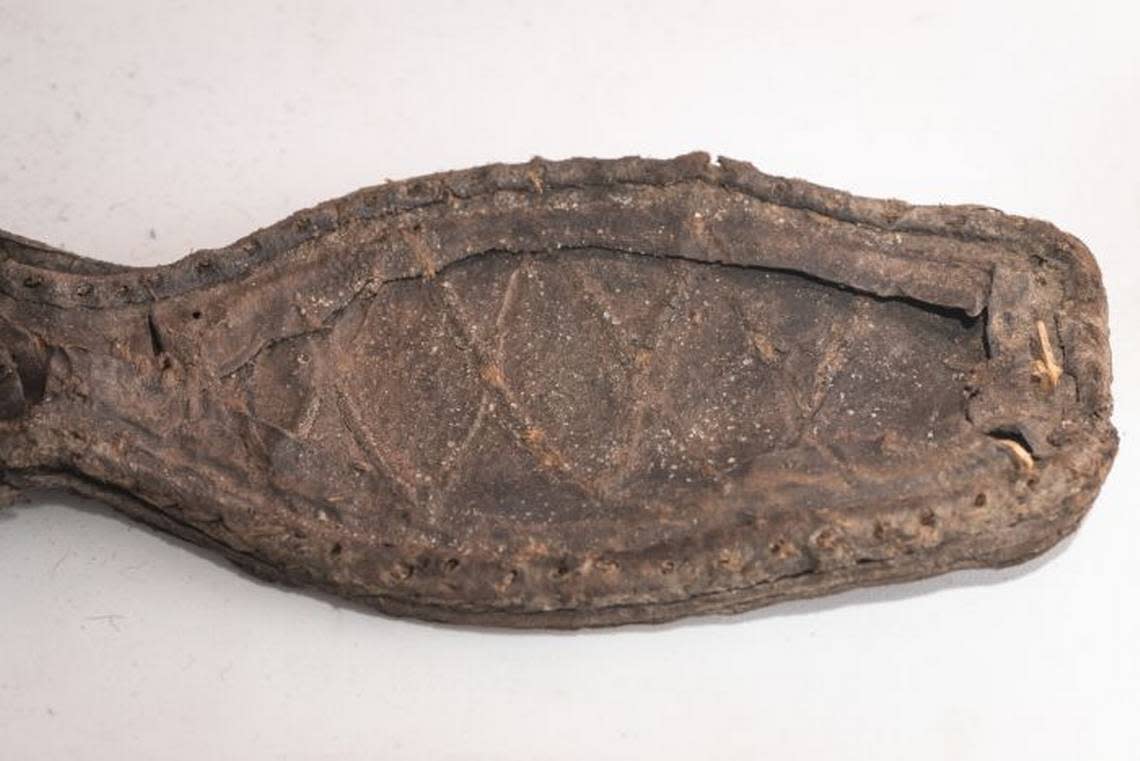 Shoes, and pieces of heel, showed designs from the east and west, and represent the era when men first started to wear heeled shoes, researchers said.