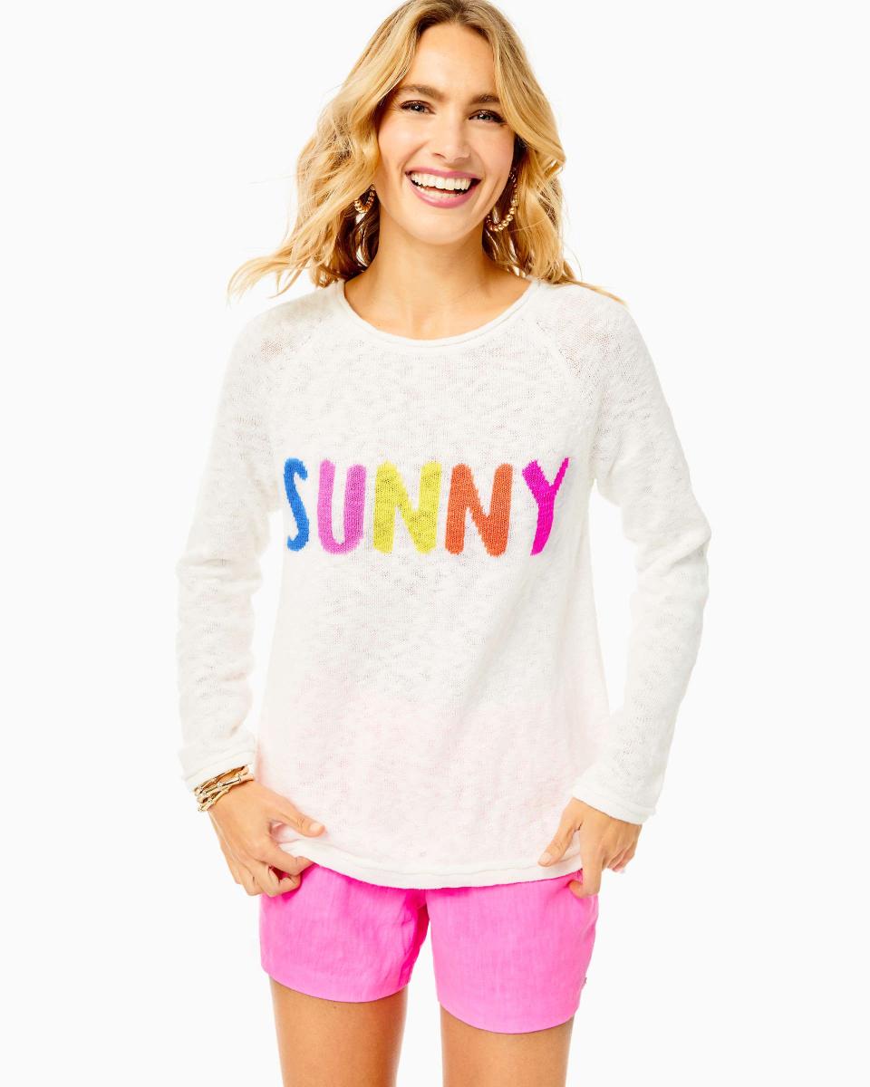 <p><a href="https://go.redirectingat.com?id=74968X1596630&url=https%3A%2F%2Fwww.lillypulitzer.com%2Fdanette-sweater%2F006312.html%3Fdwvar_006312_color%3D11527X&sref=https%3A%2F%2F" rel="nofollow noopener" target="_blank" data-ylk="slk:Shop Now;elm:context_link;itc:0;sec:content-canvas" class="link ">Shop Now</a></p><p>Danette Sweater</p><p>lillypulitzer.com</p><p>$59.00</p>