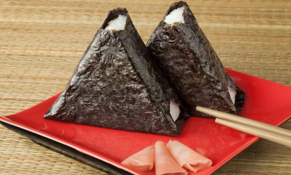 Roll with it … onigiri rice cakes.