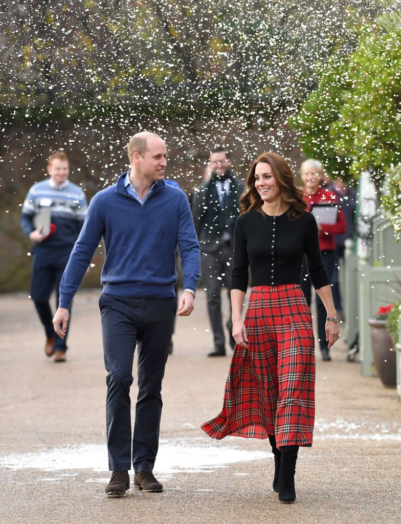 <p>Kate and Prince William hosted a very Christmassy event at Kensington Palace for children of military families—fake snow and all.</p>