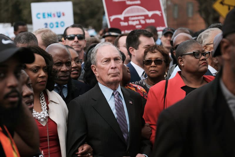 Participants cross the Edmund Pettus Bridge to commemorate "Bloody Sunday" march anniversary