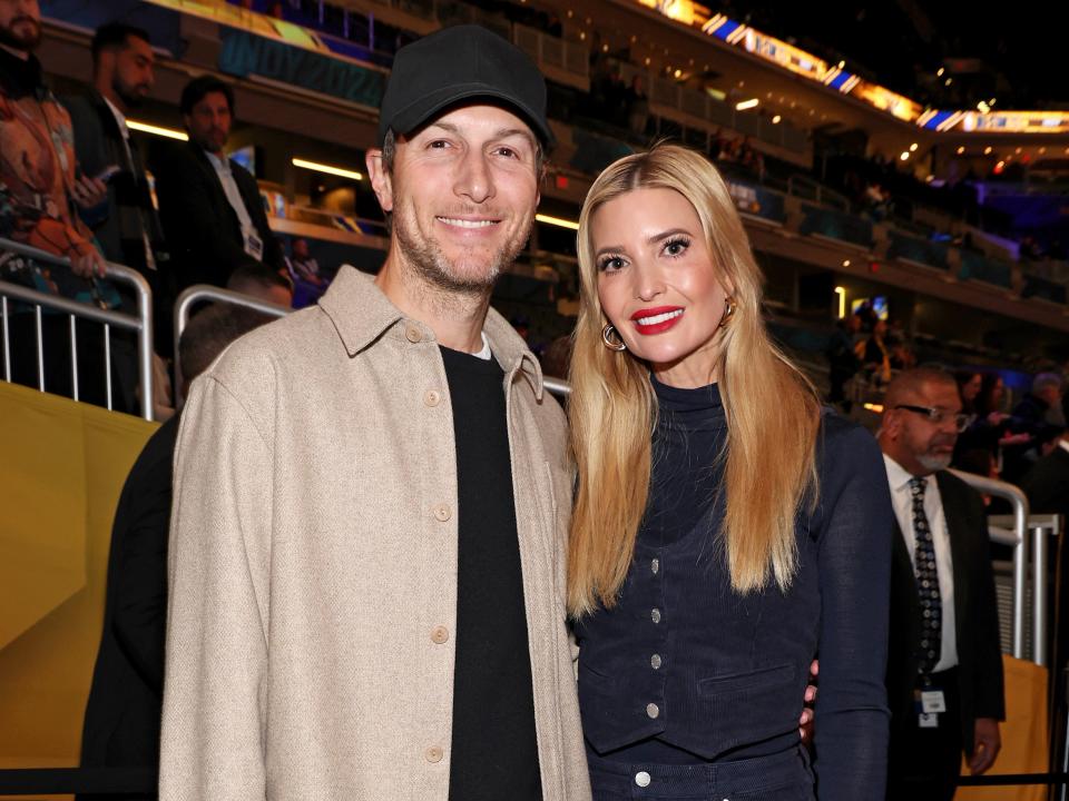 Jared Kushner and Ivanka Trump attend the 73rd NBA All-Star Game at Gainbridge Fieldhouse on February 18, 2024 in Indianapolis, Indiana.