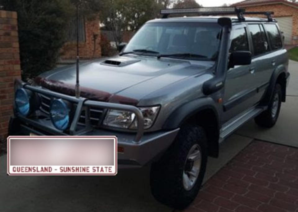 Pictured is the Nissan Patrol 4WD police have since found in their search for four Gracemere Queensland children.