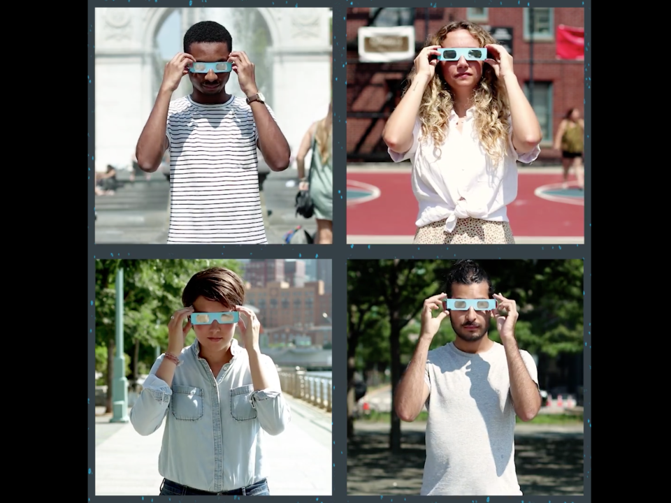 Warby Parker eclipse glasses