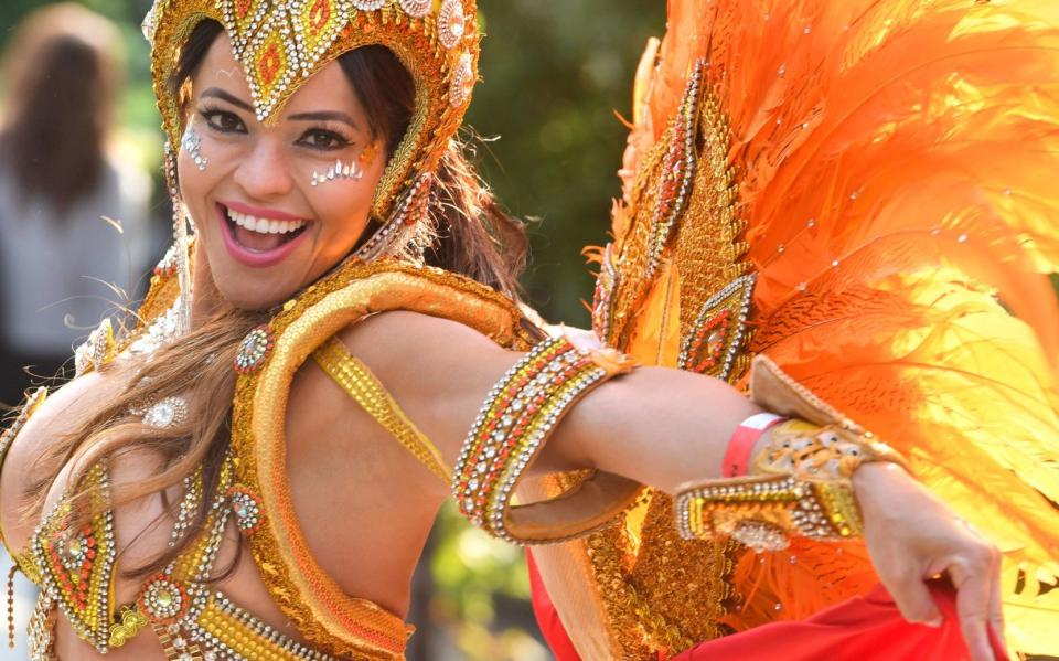 A dancer at 2018's Notting Hill Carnival, west London - John Stillwell/PA Wire