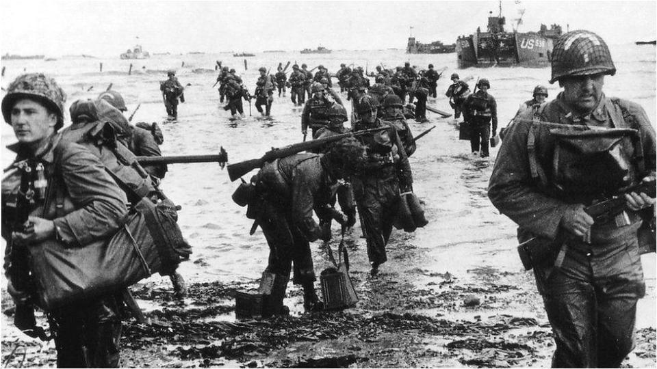 Troops landing on D-Day