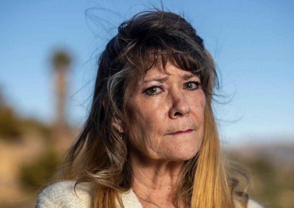 Suzanne Baer, mother of Sean Harris,  at her home in Fallbrook on March 3, 2023.