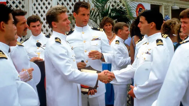 Val Kilmer and Tom Cruise in Top Gun (Credit: Paramount)