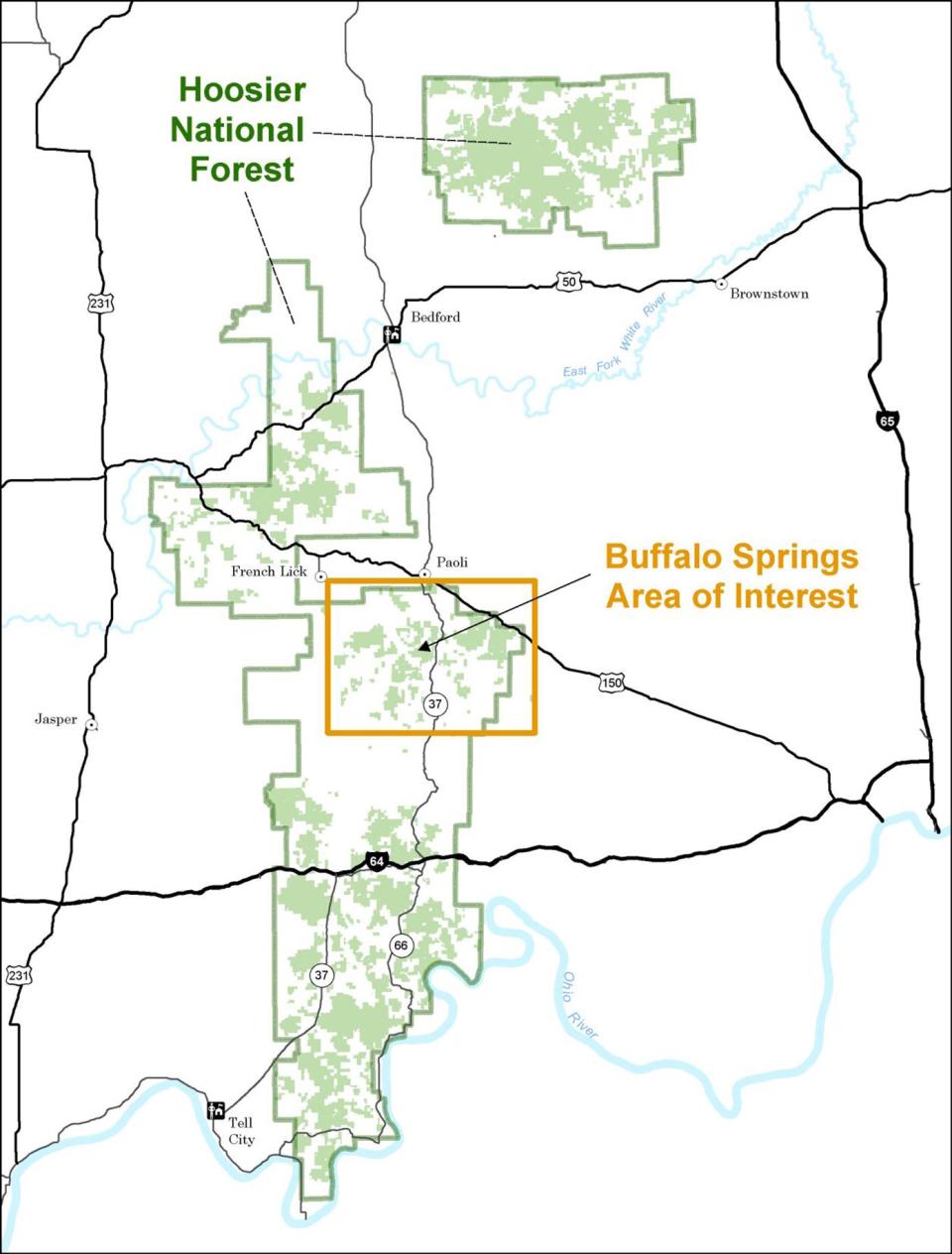 Buffalo Springs map