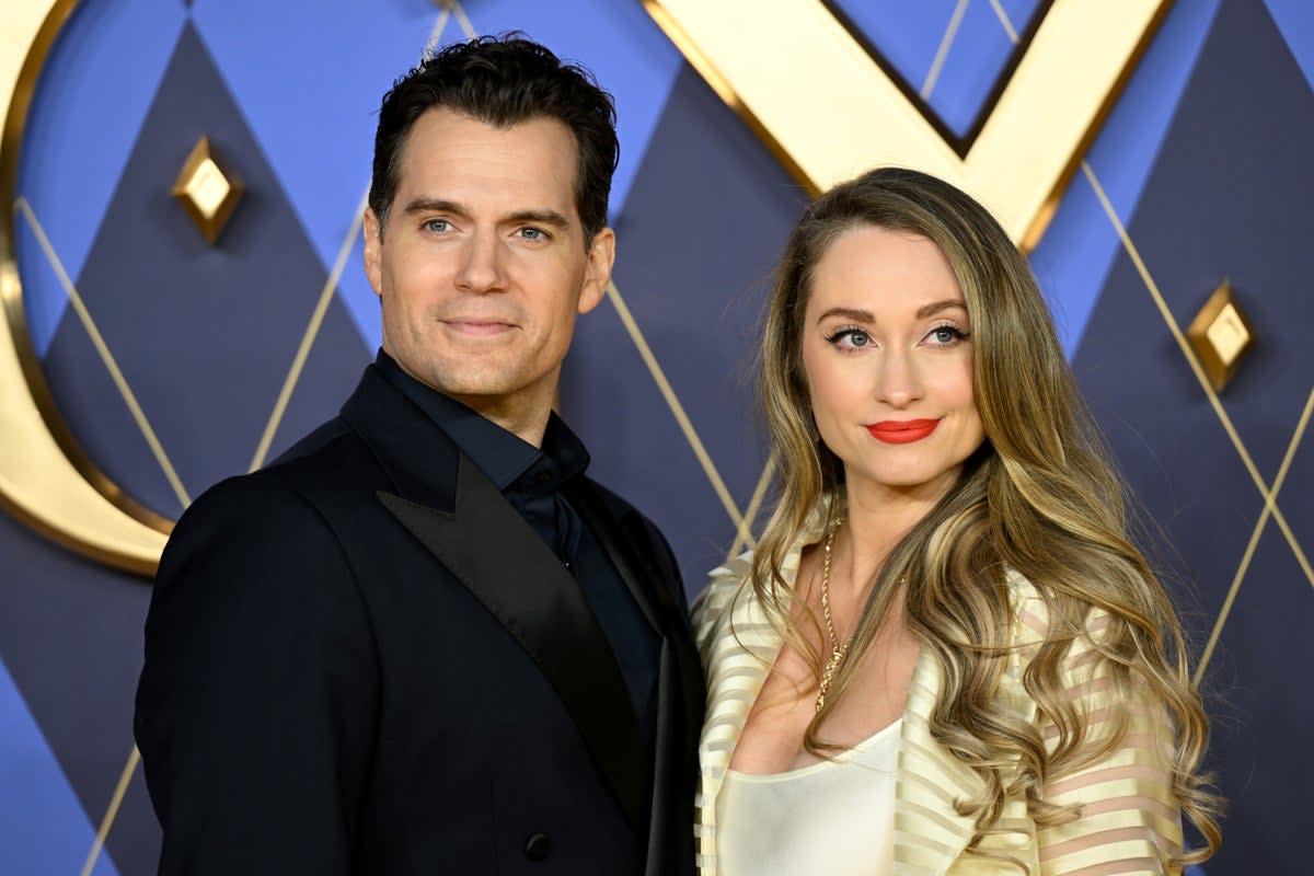 Henry Cavill and Natalie Viscuso attend the world premiere of Argylle in London (Kate Green / Getty Images for Universal Pictures)