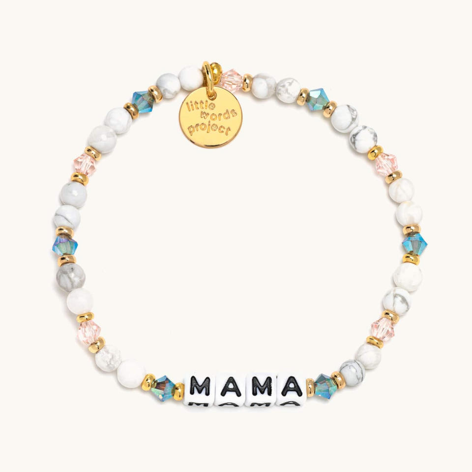 <p><a href="https://go.redirectingat.com?id=74968X1596630&url=https%3A%2F%2Fwww.littlewordsproject.com%2Fcollections%2Fbestsellers-1%2Fproducts%2Fmama-mom-life-2-0&sref=https%3A%2F%2Fwww.thepioneerwoman.com%2Fholidays-celebrations%2Fgifts%2Fg35563494%2Ffirst-mothers-day-gifts%2F" rel="nofollow noopener" target="_blank" data-ylk="slk:Shop Now;elm:context_link;itc:0;sec:content-canvas" class="link ">Shop Now</a></p><p>'Mama' Bracelet</p><p>littlewordsproject.com</p><p>$25.00</p><span class="copyright">Little Words Project</span>