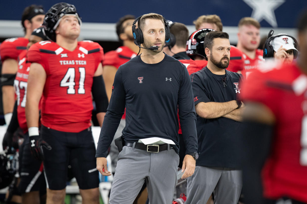 Kliff Kingsbury signed on to join USC’s staff after getting fired by Texas Tech. Now he’s reportedly NFL-bound. (Getty Images)