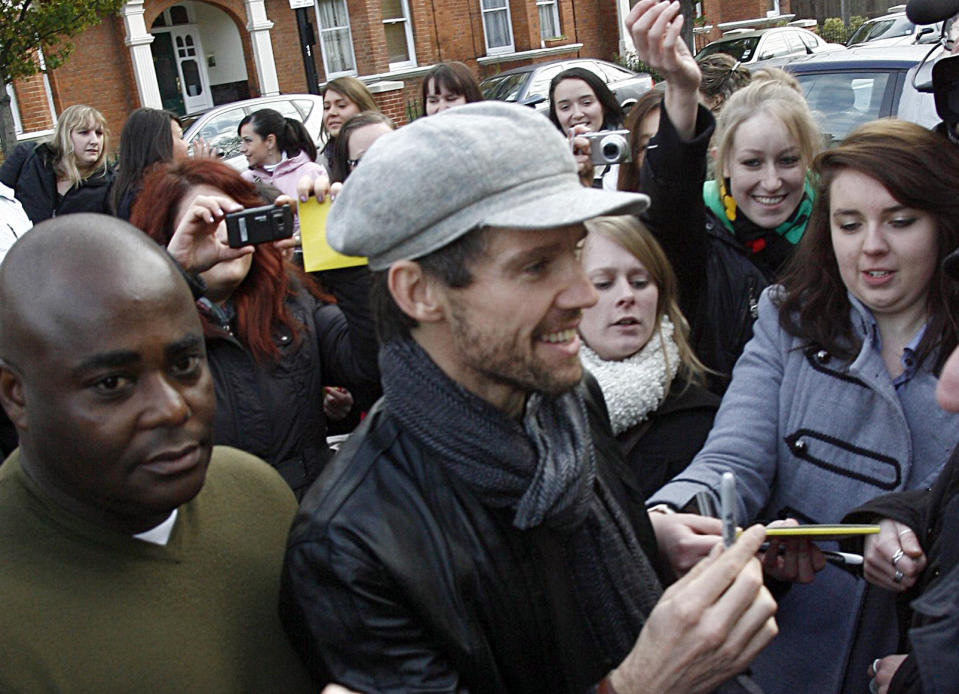 Take That's Jason Orange arriving at the Maida Vale Studios on Delaware Road in London, for a BBC Radio 1 Live Lounge session.