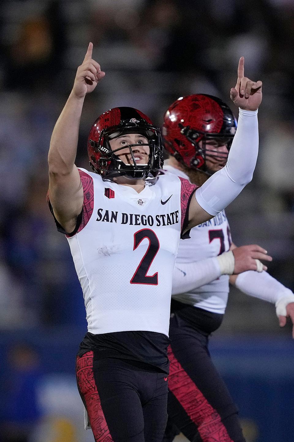 Matt Araiza played for the Aztecs for three seasons and is one of three former players named in a civil suit that alleges they gang-raped a 17-year-old girl in October 2021.