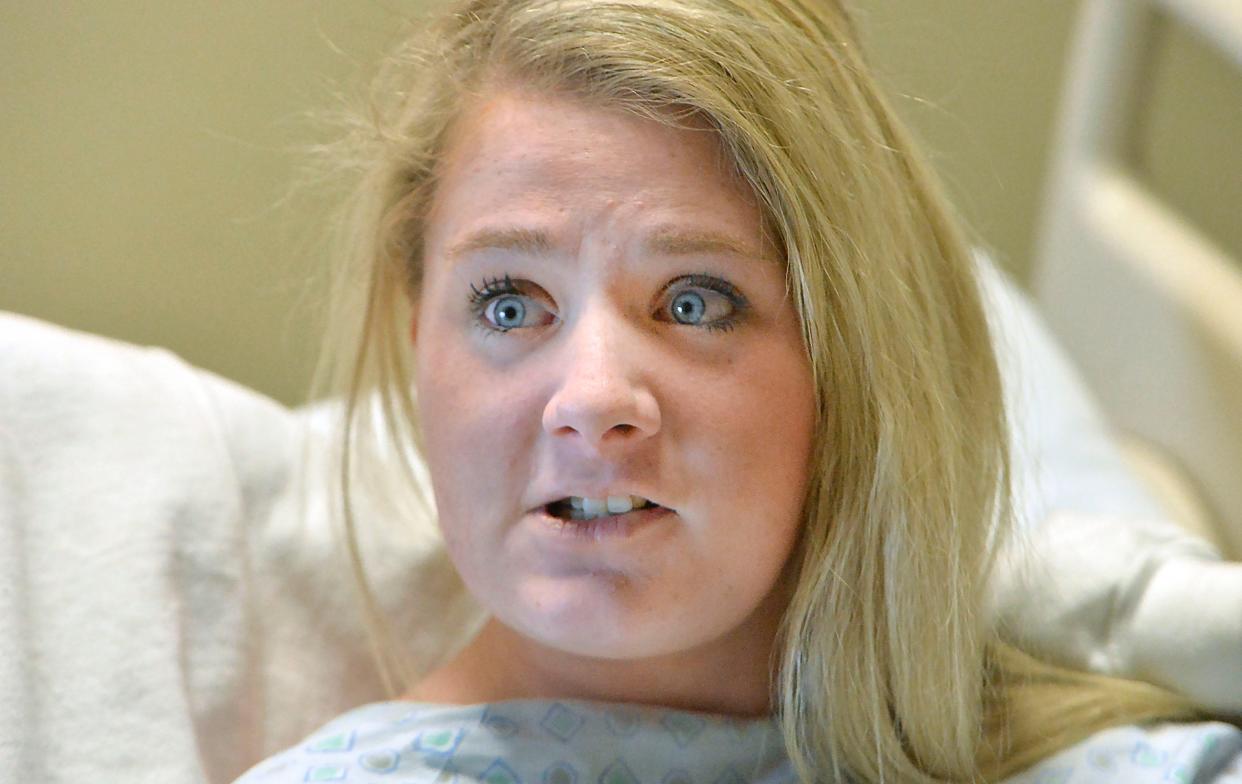 Kylie Allen-Kulyk, shown in a 2021 file photo taken at UPMC Hamot, is currently in remission from stiff person syndrome.