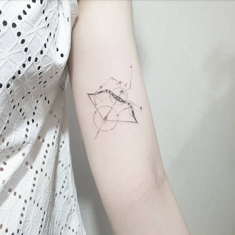 17) This Geometric Sagittarius Tattoo