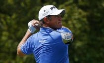 CARMEL, IN - SEPTEMBER 06: Lee Westwood of England of England watches his tee shot on the 11th hole during the first round of the BMW Championship at Crooked Stick Golf Club on September 6, 2012 in Carmel, Indiana. (Photo by Scott Halleran/Getty Images)
