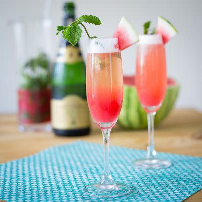 Watermelon Mint Mimosas