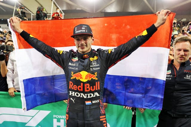 Max Verstappen celebrates