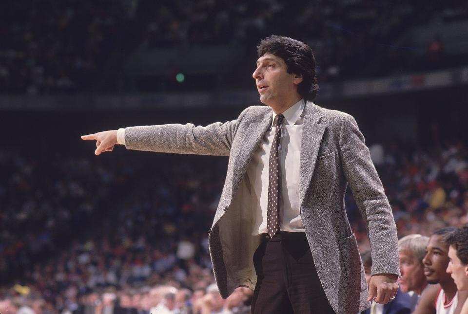已故傳奇大學籃球教練Jim Valvano先生。(Photo by Richard Mackson/Sports Illustrated via Getty Images)  (SetNumber: X32863)