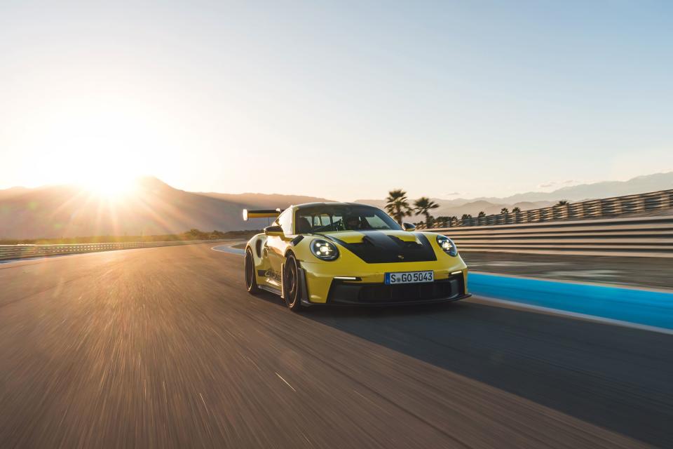 <p>The 992 Porsche 911 GT3 RS is here, with an aggressive aero package, a 9000-rpm flat-six, and a world-class chassis. Matt Farah drove it for us, and you can read the <a href="https://www.roadandtrack.com/reviews/a43065620/992-porsche-911-gt3-rs-review/" rel="nofollow noopener" target="_blank" data-ylk="slk:whole review here;elm:context_link;itc:0;sec:content-canvas" class="link ">whole review here</a>.</p>