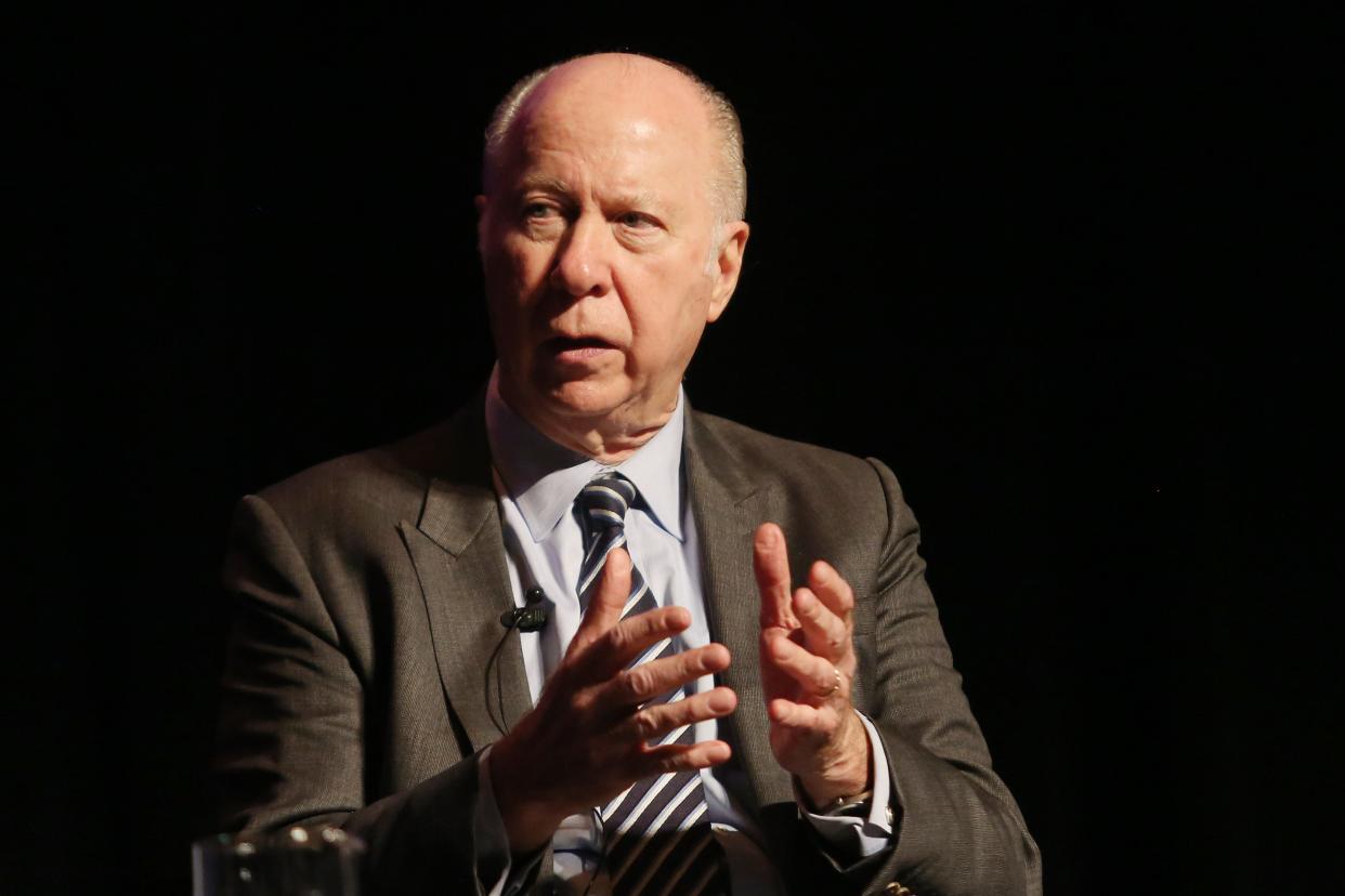 David Gergen speaks at "On The Fault Lines: Decision 2018" Midterm Election Panel on October 25, 2018 in New York City.