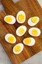 <p>Nothing beats a perfectly boiled egg, but short of sacrificing an egg and cracking it open, it can be difficult to know when that egg is perfectly cooked. Rest assured, we have a few tricks to get you that perfectly soft- or hard-boiled texture you're after.</p><p>Get the <strong><a href="https://www.delish.com/cooking/recipe-ideas/recipes/a58284/how-to-make-perfect-hard-boiled-eggs" rel="nofollow noopener" target="_blank" data-ylk="slk:Hard-Boiled Eggs recipe;elm:context_link;itc:0;sec:content-canvas" class="link ">Hard-Boiled Eggs recipe</a>.</strong></p>