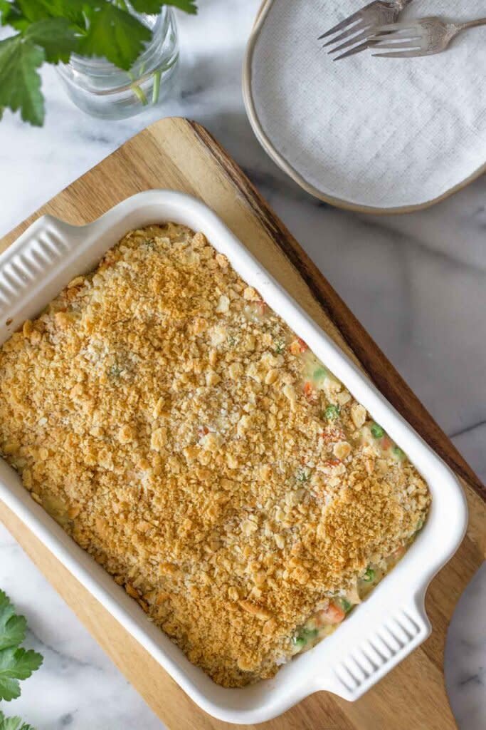 <strong>Get the ﻿<a href="https://lovelylittlekitchen.com/creamy-chicken-and-rice-bake/" target="_blank" rel="noopener noreferrer">Creamy Chicken and Rice Bake recipe</a> from Lovely Little Kitchen</strong>
