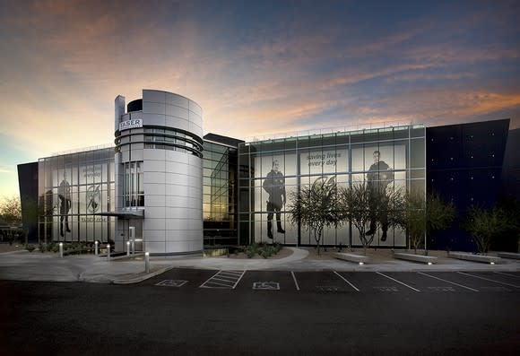 The exterior of Axon Enterprise's headquarters in Arizona.