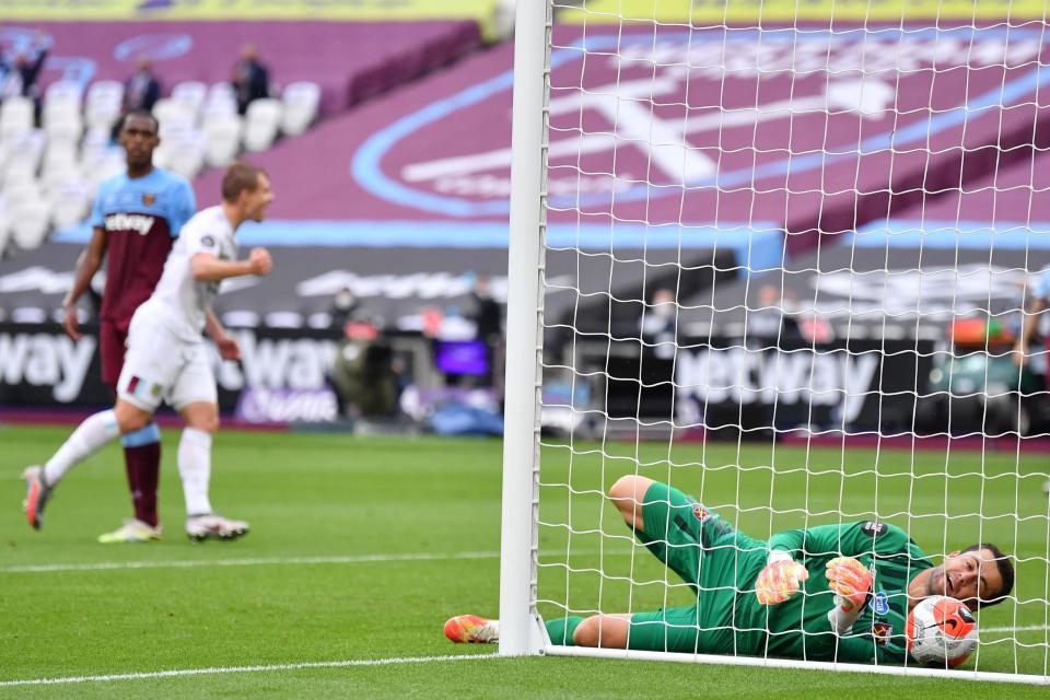 The Hammers missed the chance to ease their relegation woes on Wednesday: POOL/AFP via Getty Images