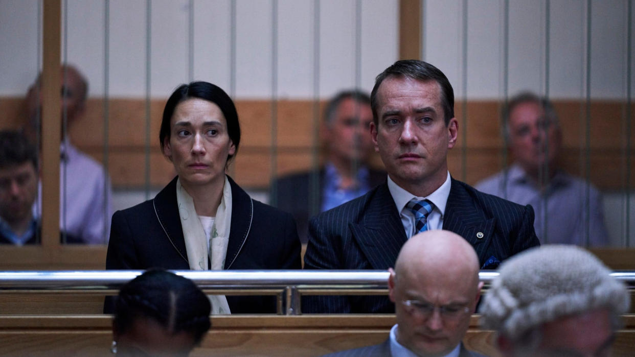 Sian Clifford and Matthew Macfadyen as Diana and Charles Ingram in 'Quiz'. (Credit: ITV)