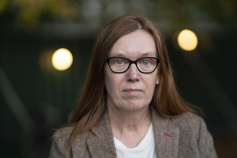 CHELTENHAM, ENGLAND - OCTOBER 11: Professor Dame Sarah Gilbert, Professor of Vaccinology at Oxford University, and co-developer of the AstraZeneca vaccine, at the Cheltenham Literature Festival, on October 11, 2021 in Cheltenham, England. (Photo by David Levenson/Getty Images)