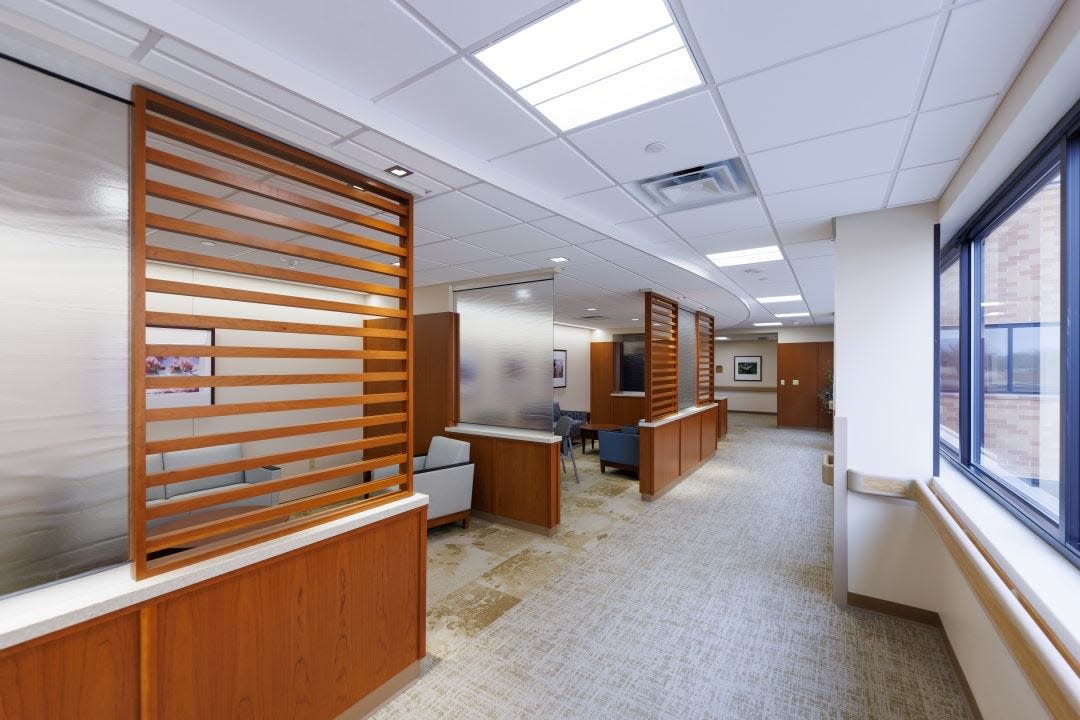 The SSM Health Dale Michels Heart & Vascular Care now includes semi-private family waiting areas. Construction started in 2022 to expand the center in response to growing staff and need for services.
