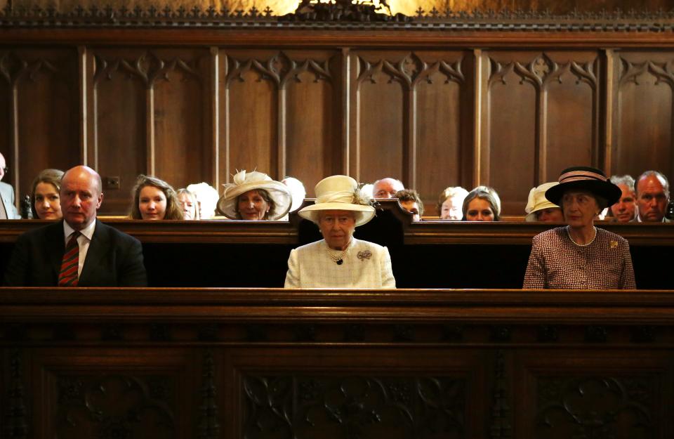 Queen Elizabeth at a church service