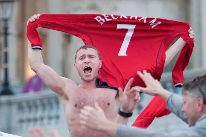 This England fan clearly couldn't quite believe what he was seeing