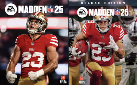 San Francisco 49ers running back Christian McCaffrey graces the covers of the Standard and Deluxe Editions of Madden NFL 25. (Photo: Business Wire)