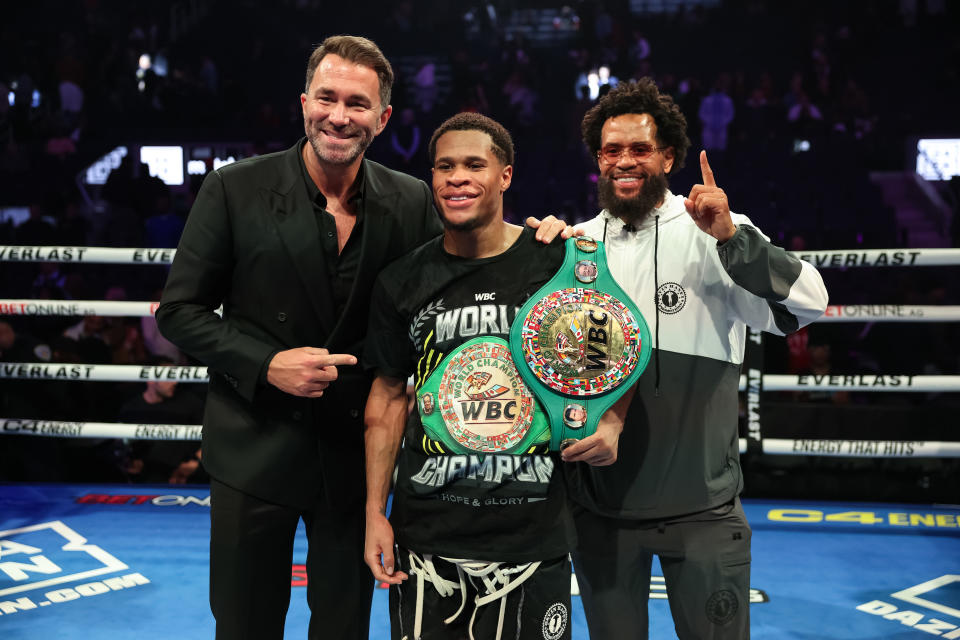 Eddie Hearn, Devin Haney, Bill Haney, 