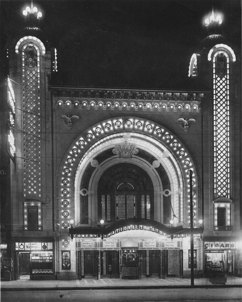 An early photo of the National Theatre.