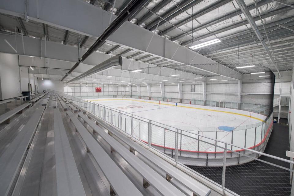 A hockey rink is part of the Boston Sports Institute in Wellesley, Massachusetts, an Edge Sports Group property. The company is now in talks with Portsmouth about an athletic complex.