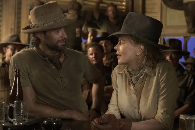 <p>Hulu/20th Century Studios</p> Hugh Jackman and Nicole Kidman in 'Faraway Downs'