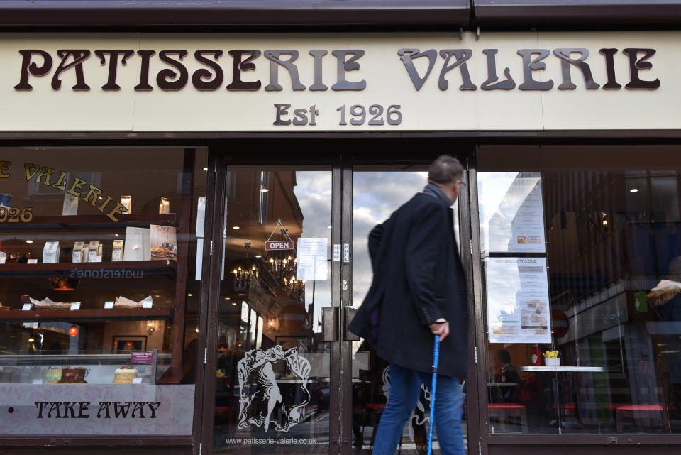 SOUTHEND ON SEA, ENGLAND - JANUARY 25: A general view of a Patisserie Valerie cafe in the high street on January 25, 2019 in Southend on Sea, England. (Photo by John Keeble/Getty Images)