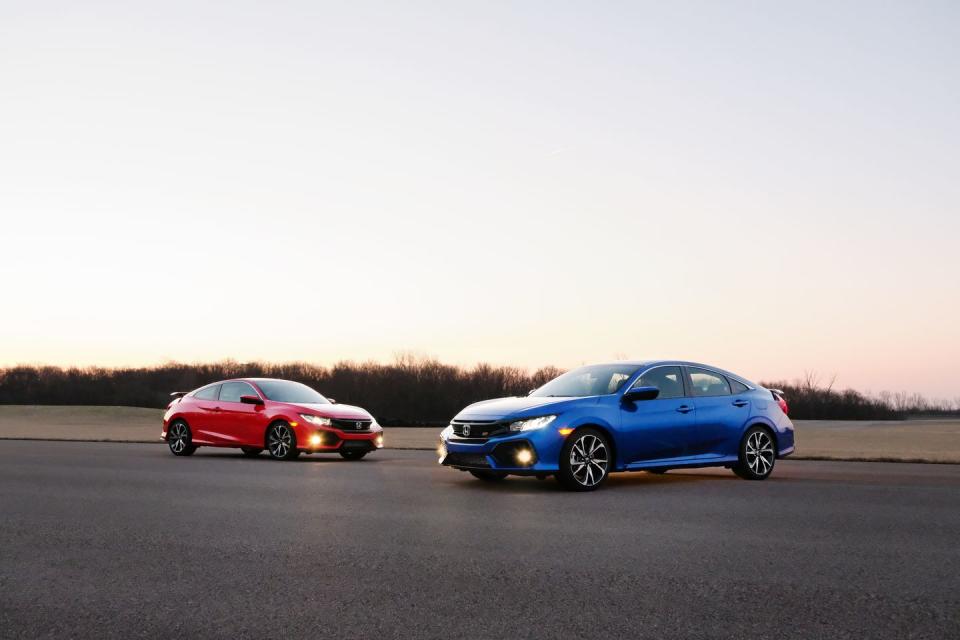 <p>Whether you pick the Honda Civic Si coupe or the Honda Civic Si sedan, you'll be getting an ultra-affordable performance car. Of course, the sedan is the more practical of the two, but only the coupe offers Honda's new-for-2019 "Tonic Yellow" paint. It resembles nuclear lemon juice. </p>