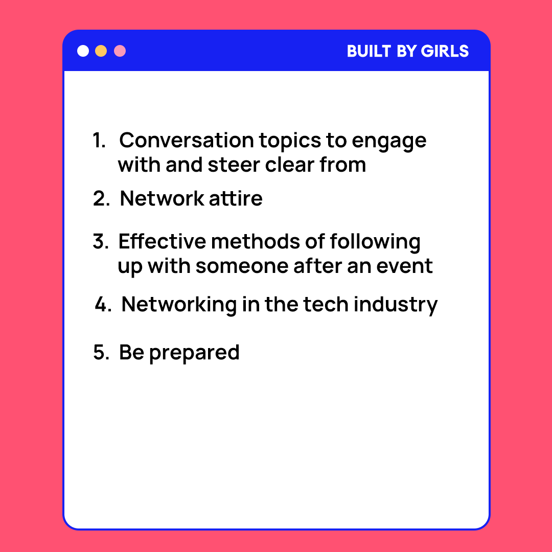 Gabriella Tegen, Smartrr CEO, on how to network at a business event with Built By Girls.
