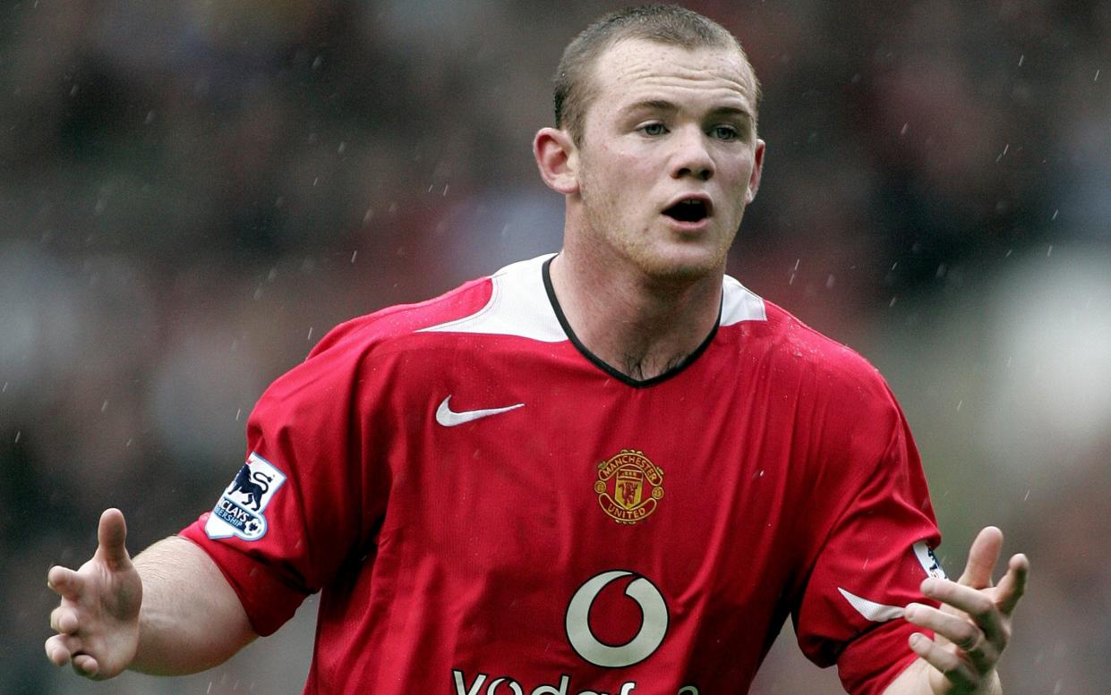 Wayne Rooney makes his Premier League debut for Manchester United against Middlesbrough at Old Trafford, October 3, 2004