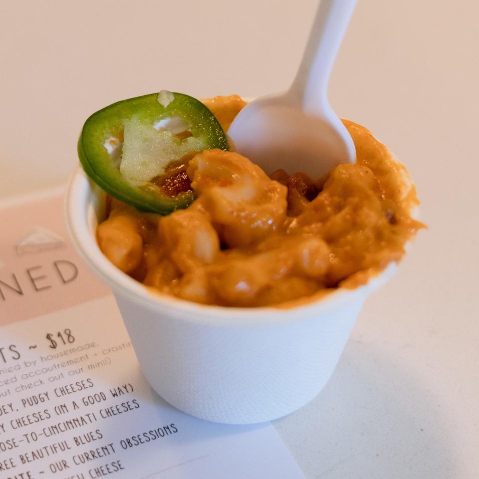 Chili Fest heats up Findlay Market this weekend. The event features more than 25 businesses and a new hot sauce competition. Pictured: Chili offering from The Rhined at Chili Fest 2023.