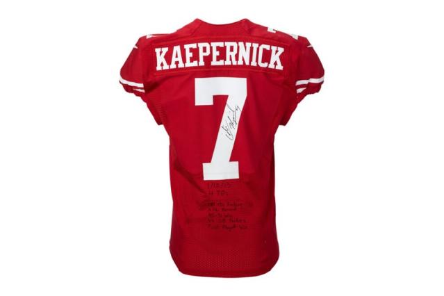 Colin Kaepernick's Game-Worn 2013 NFL Playoffs 49ers Jersey