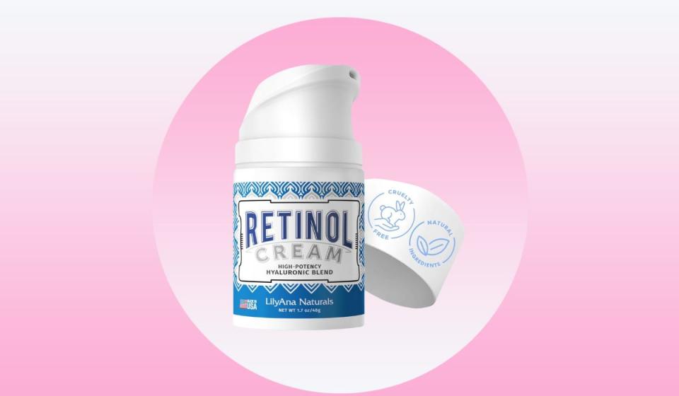 Retinol cream bottle