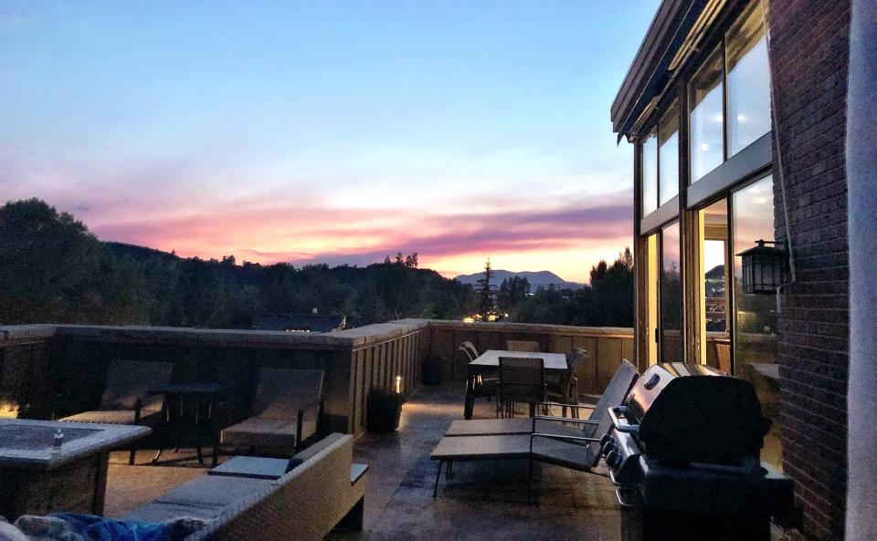 The rooftop of a Moving Mountains property in Steamboat Springs